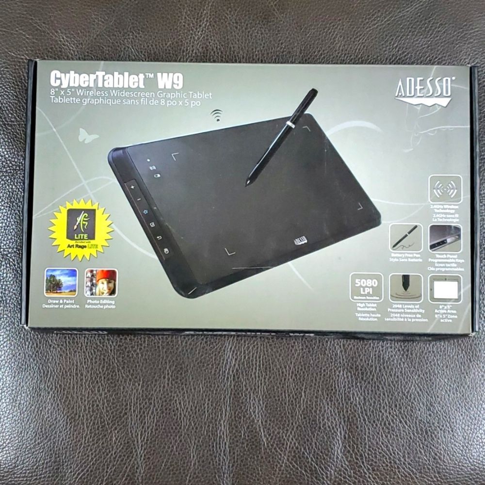 Adesso cybertablet W9 8x5 wireless wide-screen graphic tablet
